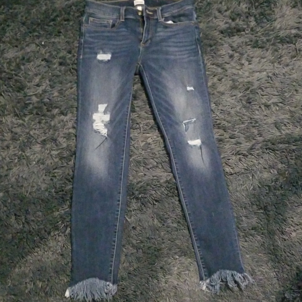 Distressed jeans